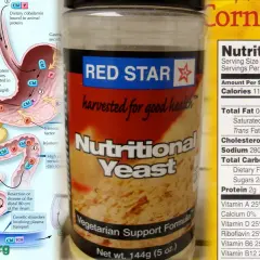 Levadura nutricional Red Star, fuente de vitamina B12. Ideal para vegetarianos.