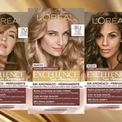 L'Oréal Excellence Sin Amoniaco: tintes permanentes para un color duradero y cuidado capilar. ¡El tinte sin amoniaco se va con los lavados, pero este no!