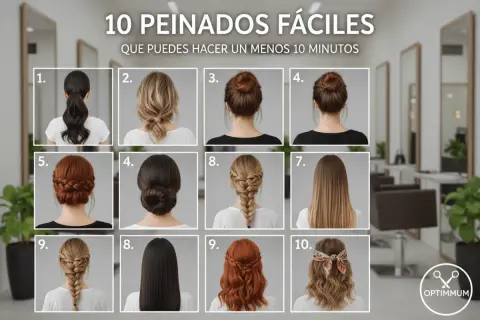 10 peinados fáciles paso a paso: coletas, moños, trenzas y más. ¡Estilos rápidos para cualquier ocasión!