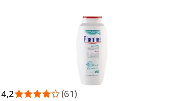 Bote blanco de shower gel para que sirve: cuidado dermatológico para piel atópica o muy seca, con pH 5.5 y 10% urea.