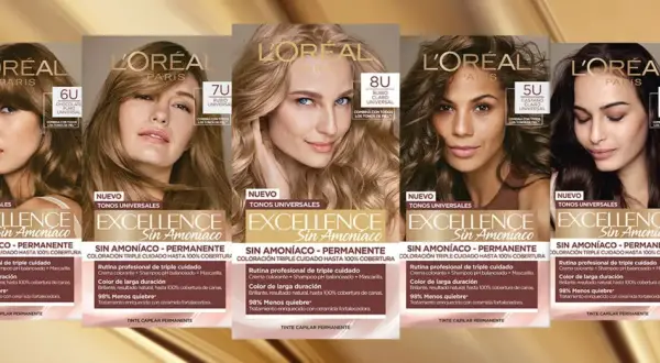 L'Oréal Excellence Sin Amoniaco: tintes permanentes para un color duradero y cuidado capilar. ¡El tinte sin amoniaco se va con los lavados, pero este no!