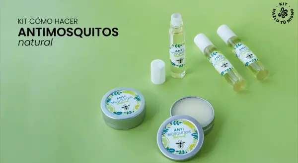 Kit para crear tu propio remedio natural antimosquitos. Incluye roll-on y bálsamo.