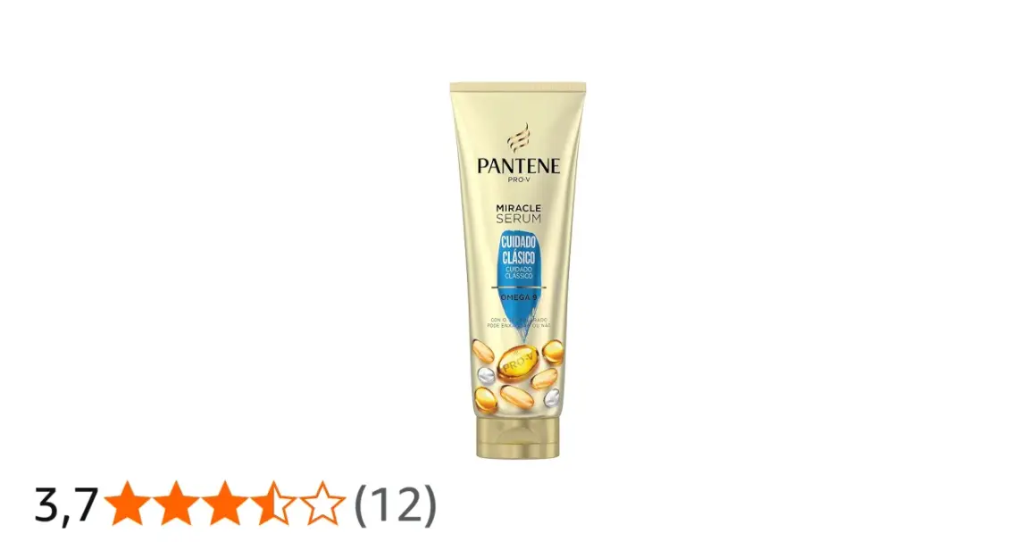 Tubo de Pantene Miracle Serum Cuidado Clásico con Omega 9. Descubre cómo usar este sérum para un cabello radiante.
