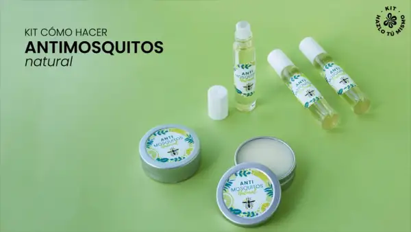Kit para crear tu propio remedio natural antimosquitos. Incluye roll-on y bálsamo.